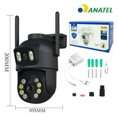 Câmera de segurança YOOSEE IP66 Wi-Fi com lente dupla e sensor de movimento 360°  YIHAN
