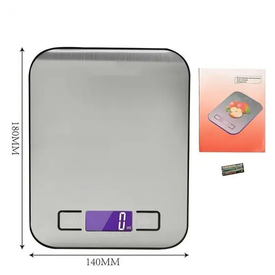 Balança Digital de Cozinha Inox alta precisão com Visor digital de ate 10Kg