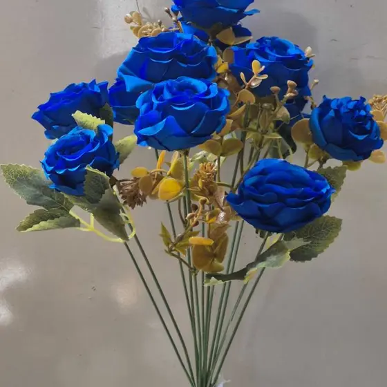 Rosa Artificial com 12 Flores (CC403) 46cm