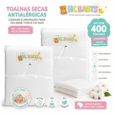 500 toalhas secas antialérgicos