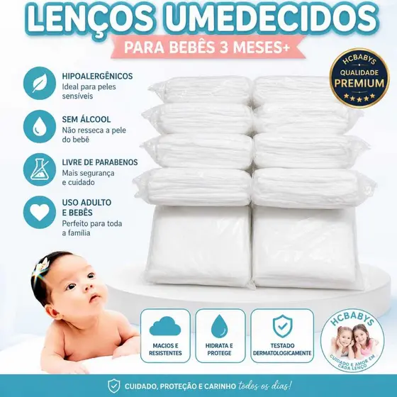Kits de lenços umedecidas lisa ( Variações)