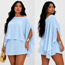 Conjunto 3 Peças Top , Capa e Short Saia Moderno com Caimento Estiloso no Tecido Duna Elegante.