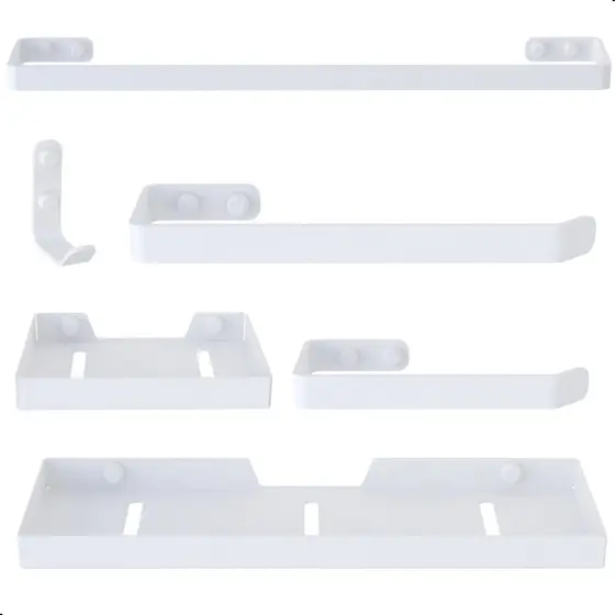 Kit Acessórios Para Banheiro Branco 6 Peças