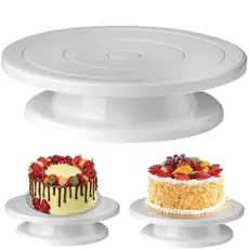 Base Giratória Bailarina Plástico Plataforma Giratória 28CMx7CM Bolo Confeitar Torta Fácil
