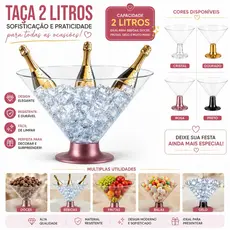 Kit 4 Taças Martini Grande - 2 Litros - Taça Para Bebida Taça Para Gelo