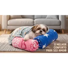 Kit 3 Unid Manta Pet Microfibra Para Cachorro e Gato