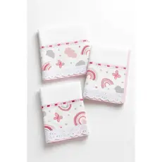 Kit Fralda de Ombro Bebe 3 Pcs Algodao Macio e Aconchegante