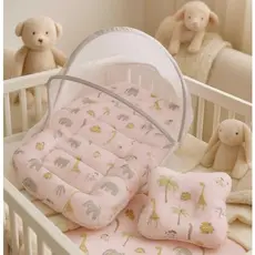 Berço Portátil Com Mosquiteiro Personalizado Para Bebê Menina e Menino Ninho Enxoval
