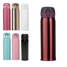 Garrafa Térmica 500ml Aço Inox Trava Café Água Suco Corrida