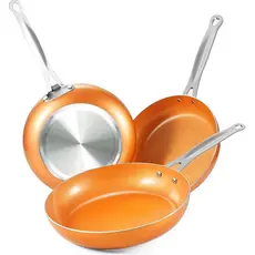 Frigideiras de cobre antiaderentes, frigideiras com revestimento por indução, forno, panela antiaderente