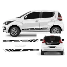 Adesivo Lateral Para Fiat Mobi Faixa Mb5 Drive Easy Like Way
