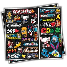 Cartela de adesivo Bike Carro Moto Capacete impreshow - 35 adesivos - Cod. M21