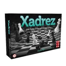Jogo de Xadrez Clássico Estratégico Tabuleiro Família Crianças Adultos Brinquedo Coluna Brasil