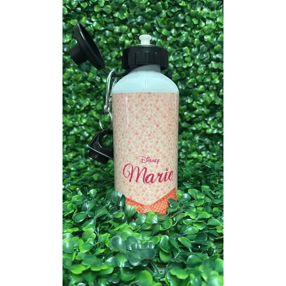 Garrafa Personalizada Gatinha Marie com Nome 600ml Alumínio Squeeze Disney Aristocats Infantil