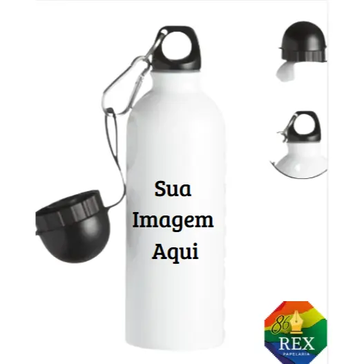 Garrafa Personalizada com Foto e Imagem 600ml Alumínio Squeeze Presente Criativo Exclusivo