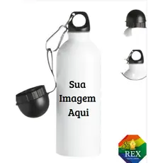 Garrafa Personalizada com Foto e Imagem 600ml Alumínio Squeeze Presente Criativo Exclusivo