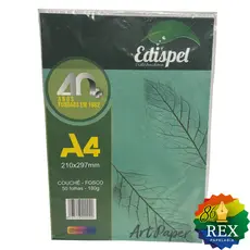 Pacote Papel Couchê Fosco – 50 Folhas – 180 g/m² – A4 (210×297 mm)