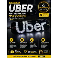 Placa uber para reconhecimento de carros de aplicativo