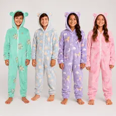 Macacão De Ultra Soft 3D Infantil Juvenil Sortido 4 Ao 18 Menino E Menina Pijama Quente Confortável Pijama Inverno