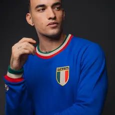 Moletom Itália Retrô 1982 Azul Masculino Oficial