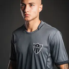 Camisa Atlético Mineiro Torcedor Dry Cinza Masculina Oficial