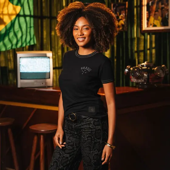 Camisa Brasil All Black Feminina Oficial