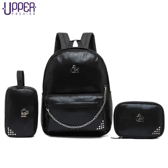 Kit Completo Mochila Estojo Nécessaire Escolar Feminina Resistente Faculdade