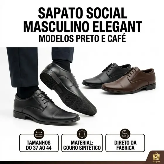 Sapato Social Masculino Oxford Preto RGK Amarrar Elegante Confortável Casamento Festa Igreja Luxo Profissional Trabalho