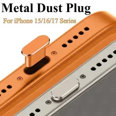 Plugue De Poeira Tipo C De Metal Para iPhone 17 16 15 Pro Max 17 17 Protetor De Porta De Carregamento De Ar