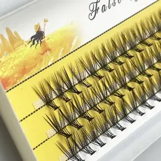1 Caixa De 60 Cílios De Seda Naturais Em Forma De L Sem Nós , Extensões De Vison De 8-14 Mm , Ferramentas De Maquiagem P