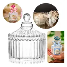 Mini Potiche de Vidro 90ml com Tampa  Bomboniere para Lembrancinhas, Casamento, Batizado e Decoração