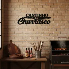 Cantinho do churrasco em MDF 3MM | Quadro decorativo | acompanha dupla face