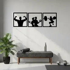 Quadros Decorativos de academia 3 peças | em MDF 3mm - acompanha dupla face