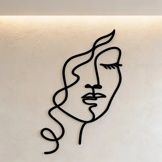 Quadro Painel Decorativo Fine Line Mulher | EM MDF 3mm- acompanha dupla face