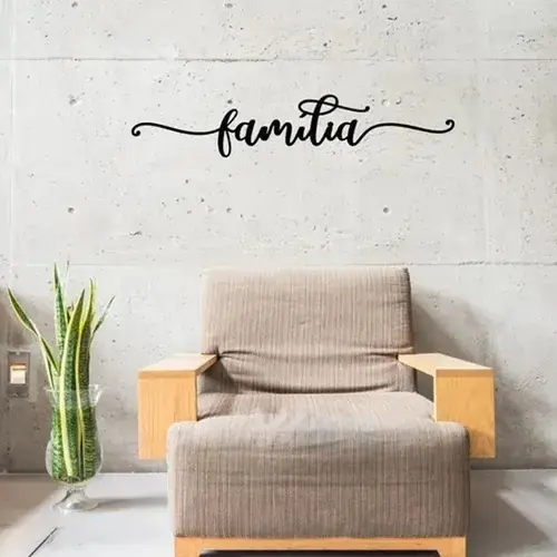 Quadro Decorativo Familia MDF Preto