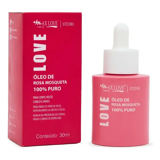 Óleo De Rosa Mosqueta 100% Puro 30ml - Max Love Todo Tipo D
