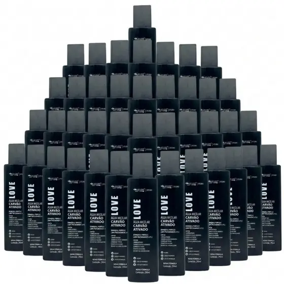 Box C/ 48un Água Micelar Max Love 290ml - Carvão Ativado