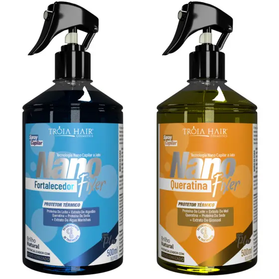 KIT NANO FIXER QUERATINA + FORTALECEDOR – RECONSTRUÇÃO E FORTALECIMENTO PARA CABELOS DANIFICADOS