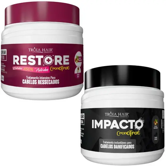 RESTORE + IMPACTO – TRATAMENTO NUTRITIVO E HIDRATANTE TROIA HAIR  500G