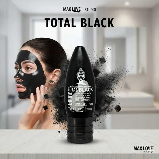 Mascara Facial Peel Off Total Black Dia Max Love