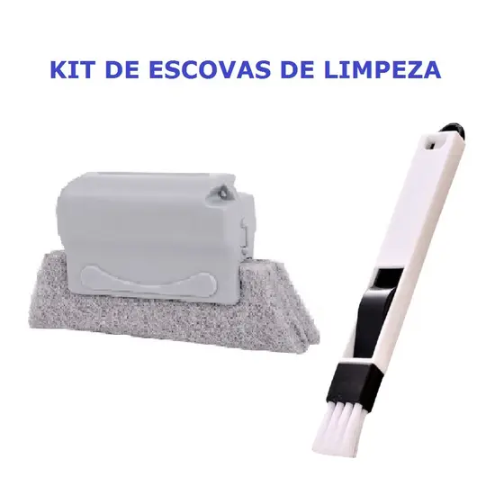 KIT de Escovas Limpa Cantos Frestas Janelas Friso de Porta Teclados e etc