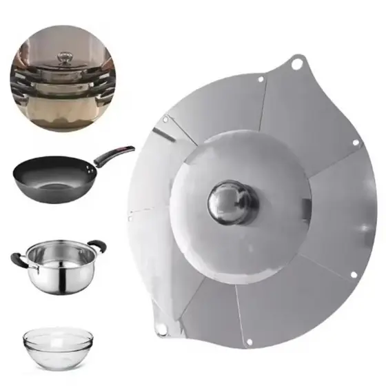 Tampa Panela Retratil Ajustavel Universal Frigideira Inox