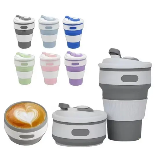 Copo 350ML Silicone dobrável e ecológico