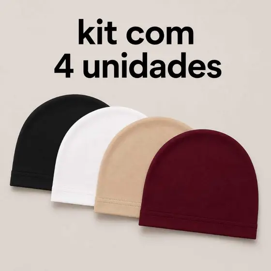 Touca Nero Natação Em Tecido Com Barra De Elástico Kit Com 4 Unidades