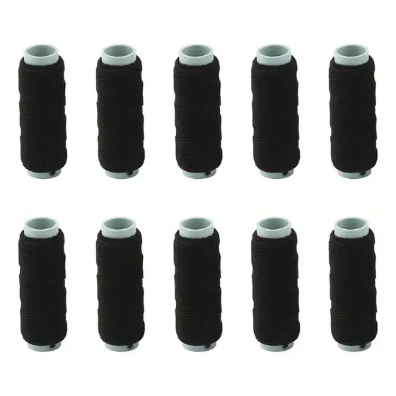 10 Rolos Fio Laxtex Elástico 10m São José 0,8mm Cor Preto ou Branco