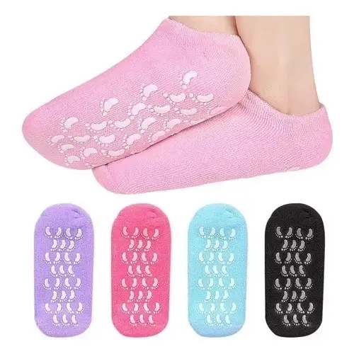 Par De Meias Hidratante Para Os Pés Hidratação Gel Spa Cuidado Pés