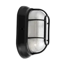 Luminaria Arandela tartaruga de parede muro com Grade Lampada E27 Branca Preta