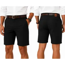 Bermuda Masculina Alfaiataria Sarja Sport Fino, BOLSO EMBUTIDO,  Com Lycra Tecido Premium Dia dos Pais