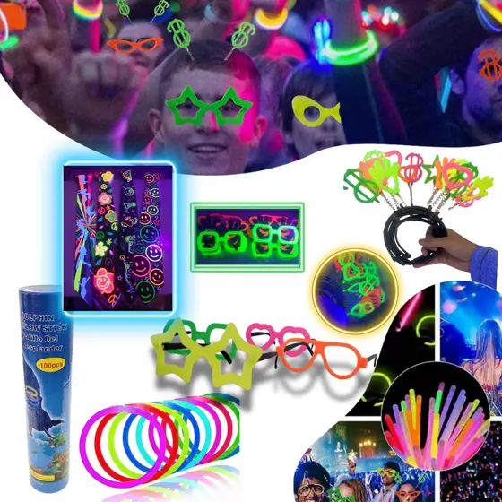 Kit Balada 130 Un Casamento Aniversario Confraternizacao 100 Pulseira 10 Oculos 10 Tiaras 10 Gravata