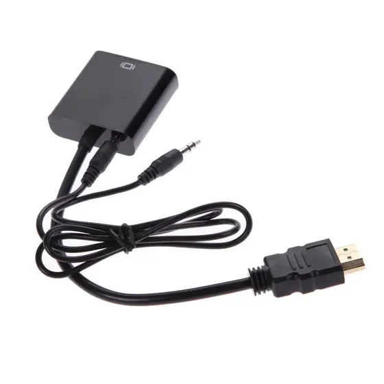 Conversor Adaptador Cabo Hdmi Para Vga Com Áudio